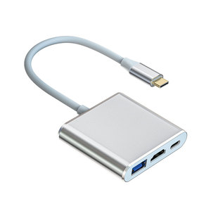 3 en 1 USB 3,1 tipo C a USB 3,0 4K HDMI USB-C tipo C hembra cargador Hub Adaptador convertidor Cable 3 en 1 Hub con PD - Product Image 1
