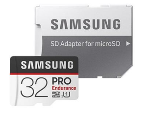 100% ต้นฉบับสต็อก Samsung PRO Endurance 32GB 100เมกะไบต์/วินาที (U1) MicroSDXC สำหรับกล้อง Dash Cam (MB-MJ32GA/APC) - Product Image 1