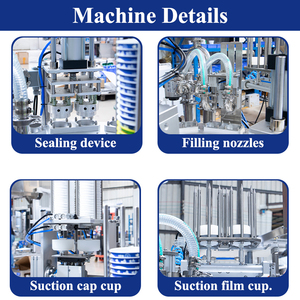 Yogurt Filling and Sealing <strong>Machine</strong> Sealing Filling <strong>Automatic</strong> <strong>Rotary</strong> Honey Spoon Liquid Filling Heat Sealing and <strong>Capping</strong> <strong>Machine</strong>