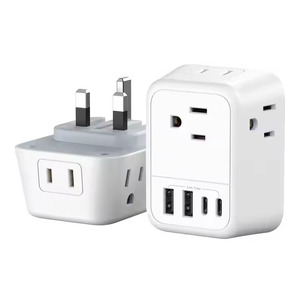 Portable <strong>EU</strong> UK US Electrical <strong>Plug</strong> Socket Multifunction Travel <strong>Adapter</strong> 4 Usb Fast Charging Power <strong>Adapter</strong> Converter Wall Charger - Product Image 2