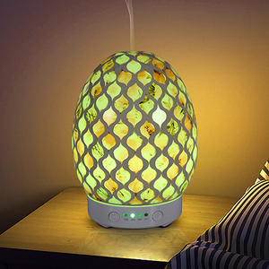 Home Aromatherapy Essential Oil Diffuser with 7 Color <strong>LED</strong> Light, 100ml Mosaic Egg Shape Ultrasonic Diffuser with Timer - Product Image 1