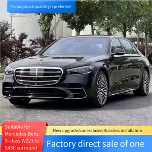 Adatto per 2021 modifica Mercedes-Benz classe S W223-paraurti anteriore S450 e paraurti posteriore Surround di grandi dimensioni e griglia centrale. - Product Image 3