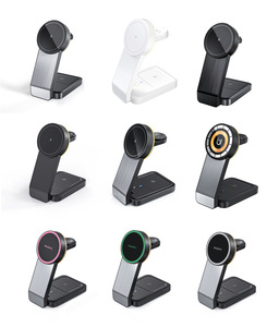 Çok fonksiyonlu 15W alüminyum alaşım manyetik kablosuz şarj standı katlanabilir 3 In 1 katlanabilir manyetik kablosuz şarj - Product Image 5