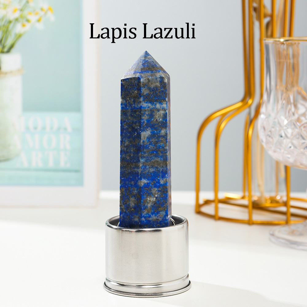 Lapis-lazuli avec bouteille