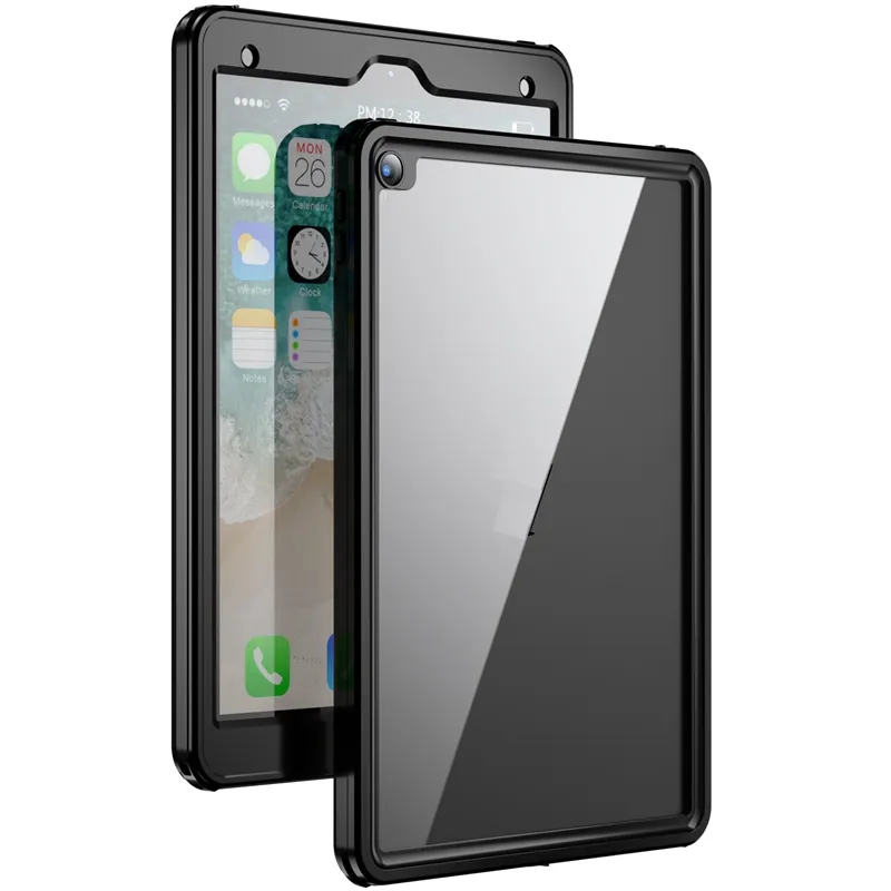 Doorzichtige Transparante Volledig Beschermende Waterdichte Schokbestendige Tablethoes Met Standaardhouder Voor Ipad Pro 10.5 10.9 12.9Inch