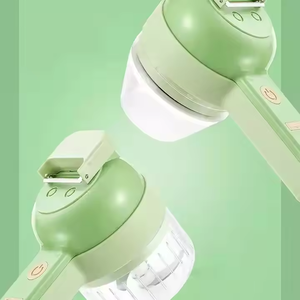 4 in 1 sebze et işlemci için temizleme fırçası ile elektrikli Mini gıda parçalayıcı akülü sarımsak ezici kırıcı kesici - Product Image 2