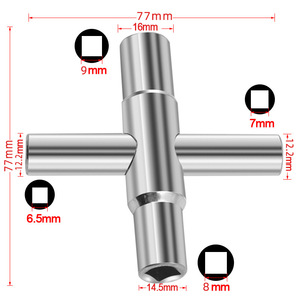 4 yollu eşik horoz anahtar kaplama çelik su tuşları ile 4 yollu yardımcı gaz sayacı tuşları musluk anahtarı aleti açılış ve kapanış için Spigots - Product Image 3