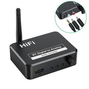 HIFI BT Digital <strong>to</strong> Analog <strong>Audio</strong> DAC Converter Adapter Digital SPDIF Optical Toslink <strong>to</strong> 3.5mm 3.5 AUX Jack RCA L/R 5.1 Receiver - Product Image 1