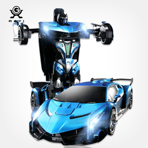 1:10 Christmas Children's Gesture Induction Remote Control Car Transforming Robot One Button Transformation Rc <strong>Toy</strong> Car Robots - Product Image 1