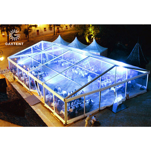 Luxe Clear Top Glazen Locaties Witte Amerikaanse Bruiloft Grote Heldere Overspanning Structuur Tent Fabrikant Bruiloft Tent Te Koop - Product Image 1