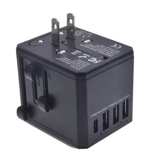 Yeni evrensel seyahat şarj adaptörü 3 USB 4 USB 1 tip-c dünya çapında seyahat dönüştürücü 3.5A çıkış 8A 250V ab abd AU İngiltere için - Product Image 3