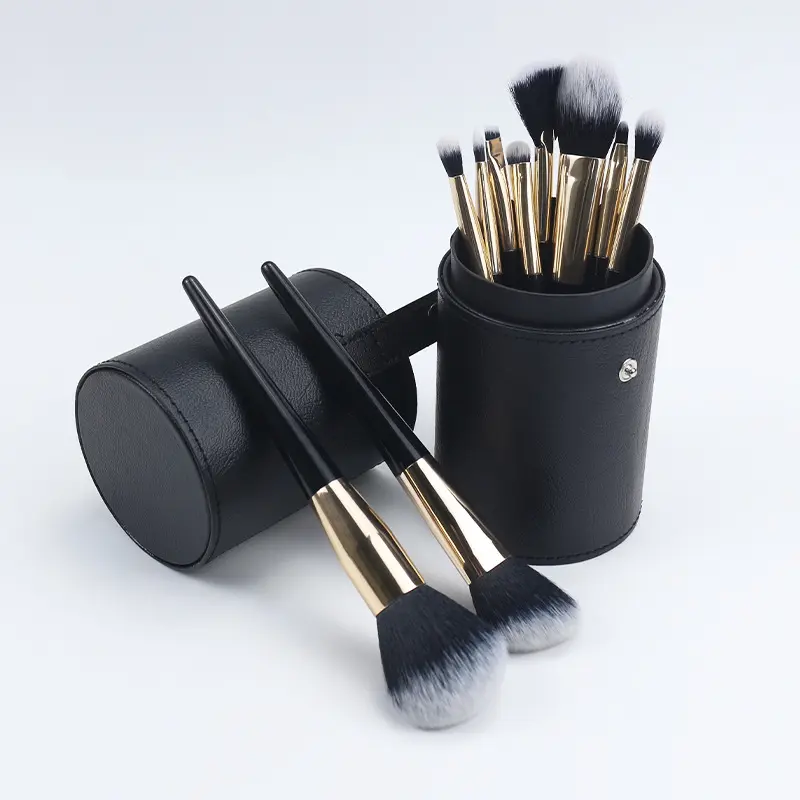 Wholesale Make Up Custom Printed Brand Name Multi Color Makeup Brushes Cosmetic 4 Pcs Set Handle For Dealers With Storage Box