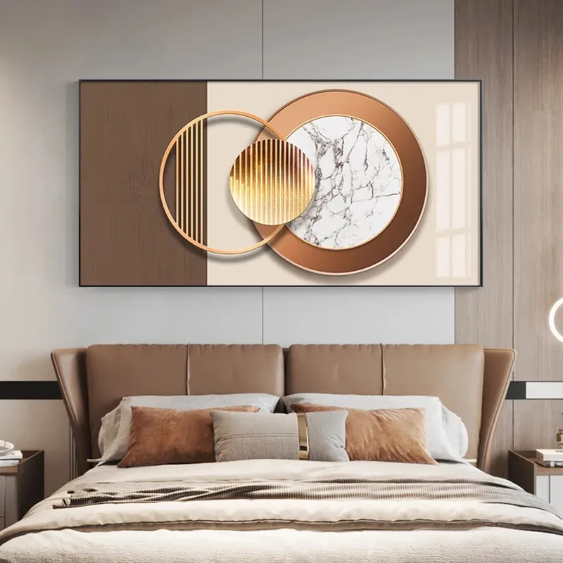 Cuadros minimalistas geométricos de lujo para decoración de pared, Arte Abstracto impreso para habitación, pinturas para pared de sala de estar