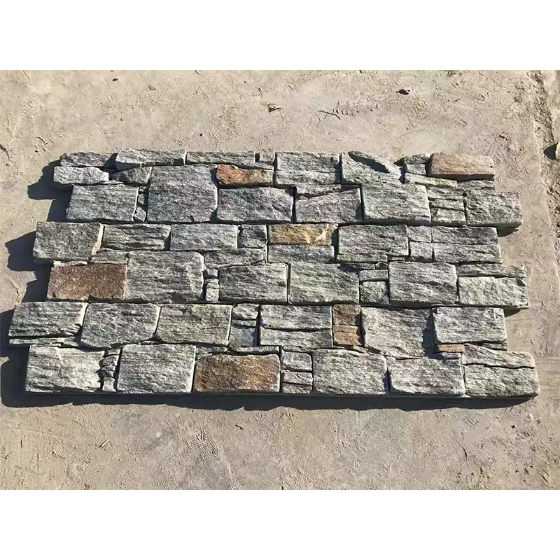 Натуральный шиферный камень серого цвета для облицовки наружных стен