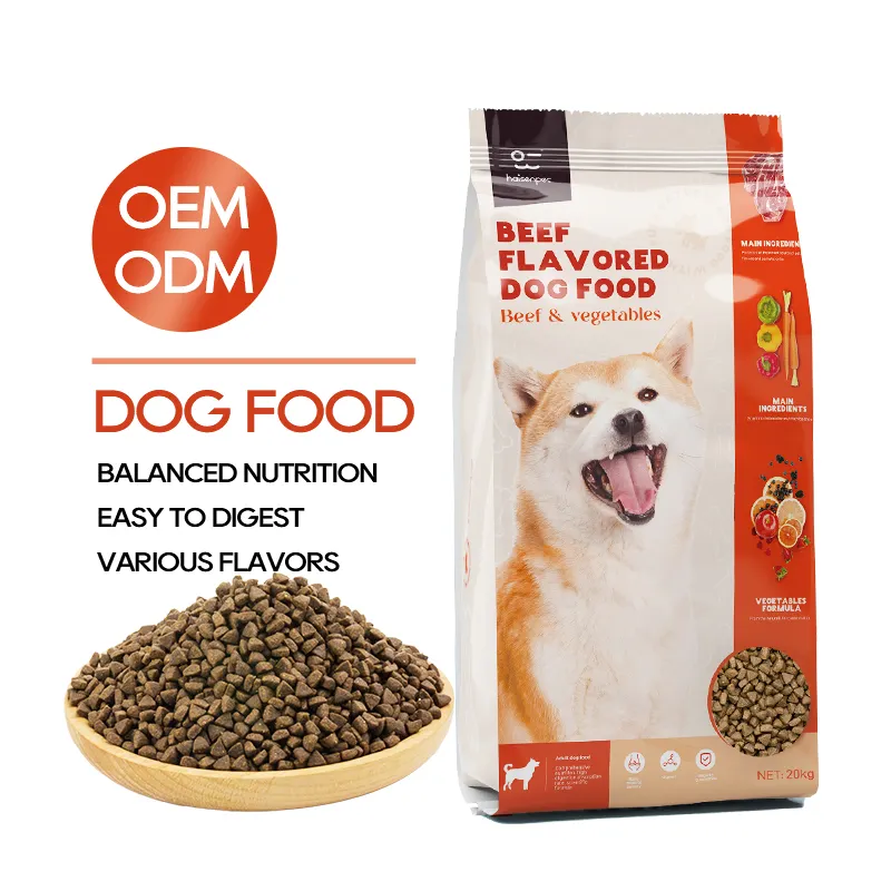 OEM ODM chinois bas prix aliments pour animaux de compagnie diverses saveurs formes multiples 18% teneur en protéines nourriture pour chiens adultes nourriture sèche pour chiens de compagnie