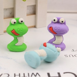 Thời Trang Tùy Chỉnh Hot Bán Sáng Tạo Hình Dạng Động Vật Màu Xanh Rắn Tẩy Cho Trẻ Em Số Lượng Lớn Kéo Ngoài Tẩy 3D Câu Đố Tẩy - Product Image 3