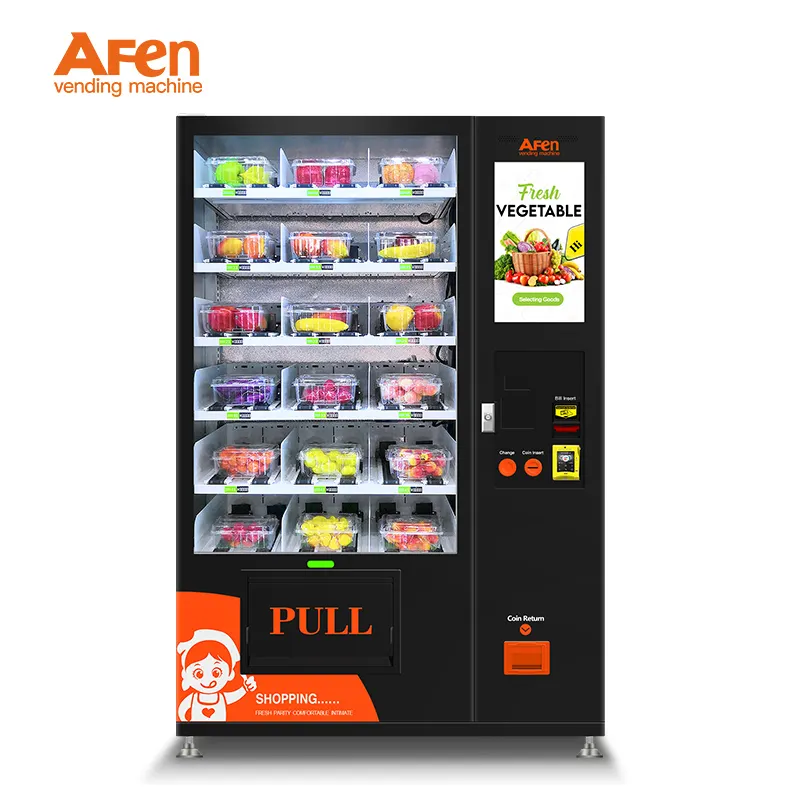AFEN مصنع تعزيز المصاعد المشروبات بائع البيض الخضروات الفاكهة آلة بيع مع شاشة تعمل باللمس