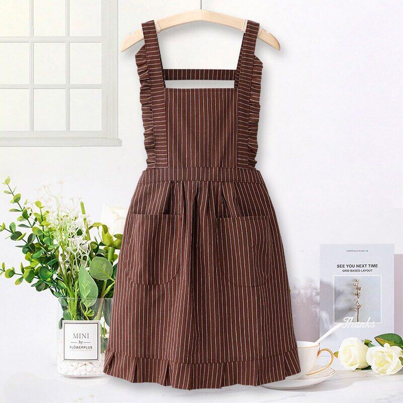 Couleur café-pur coton vertical style princesse