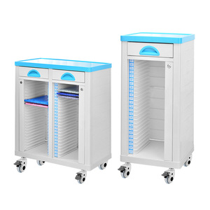 Classeur médical Dossiers médicaux en plastique silencieux Dossiers Chariot à l'hôpital - Product Image 1