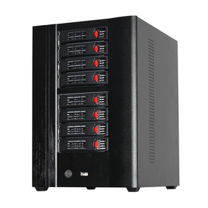 Caja de servidor IPFS Mini ITX NAS al por mayor con 8 bahías intercambiables en caliente aleación de aluminio y plástico ATX factor de forma ventilador almacenamiento de datos de respaldo - Product Image 2
