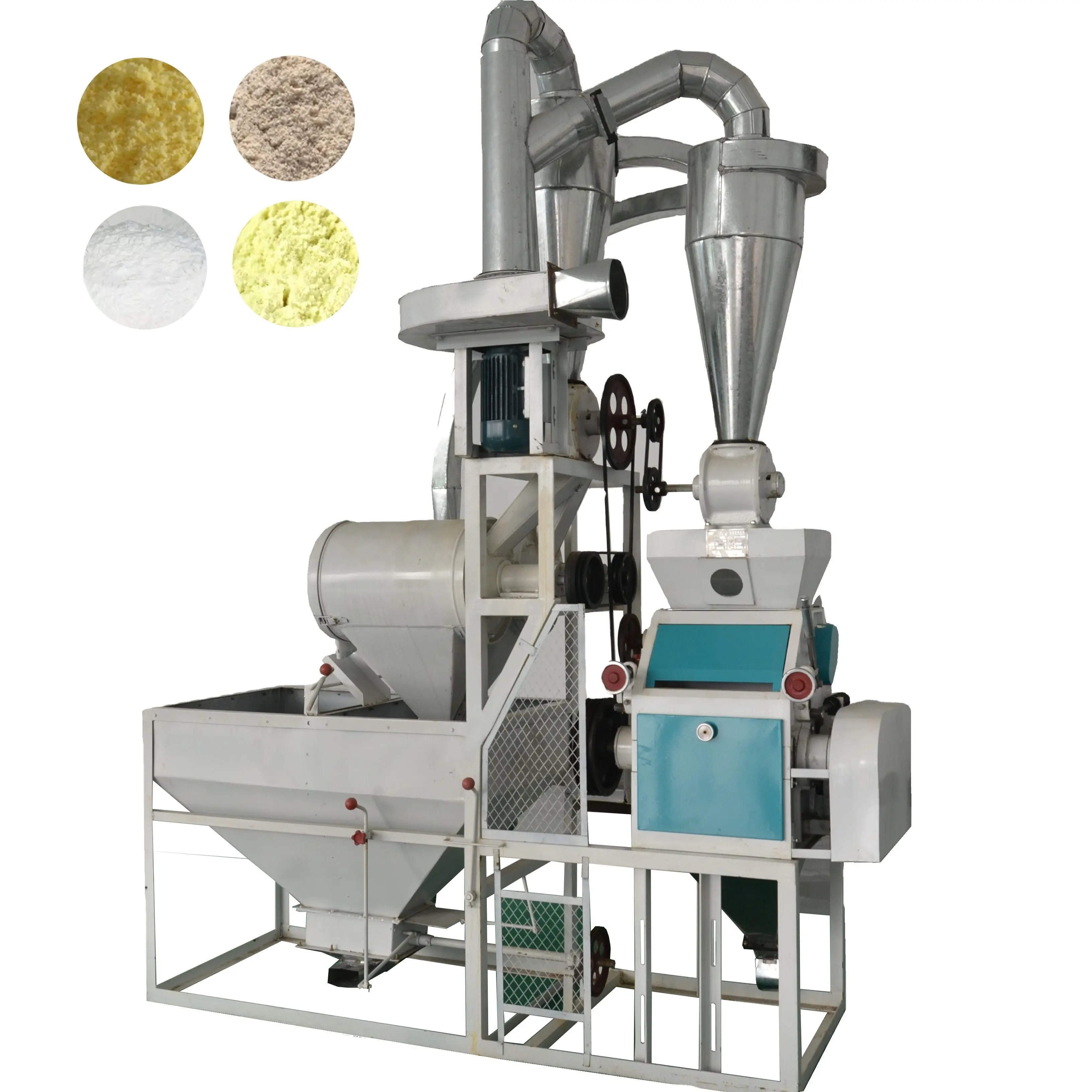 Máquina de molino de harina de maíz, 500 kg/H, fresadora de maíz, máquina de fabricación de granos