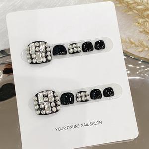 Toptan fiyat kısa boyutu fransız tırnak İpuçları destek özel özel Logo tam kapak tırnak ve ayak basın çivi - Product Image 2