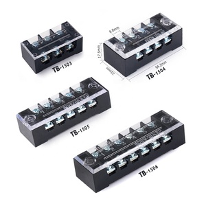 Bloque de terminales de latón, bloque de terminales de cobre eléctrico, TB 1504, 15A, 4 pines - Product Image 1