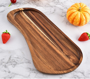 定制不规则实木托盘供应茶水早餐盘 - Product Image 6