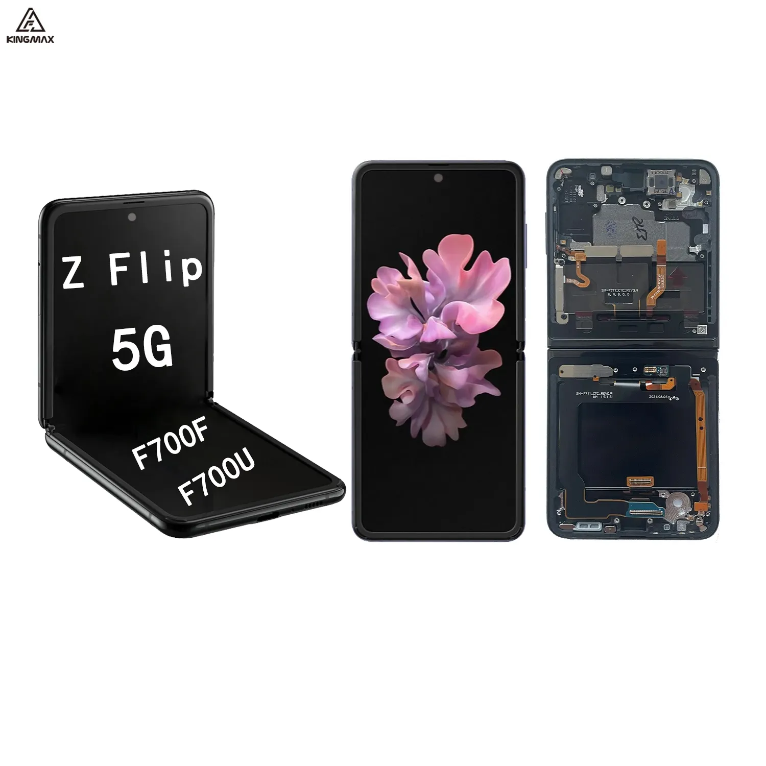 شاشات LCD للهواتف المحمولة بتقنية Z فليب 5G شاشة AMOLED فائقة لهواتف سامسونج جلاكسي Z فليب 5G شاشة بديلة أصلية F707 F707U F707B F707W