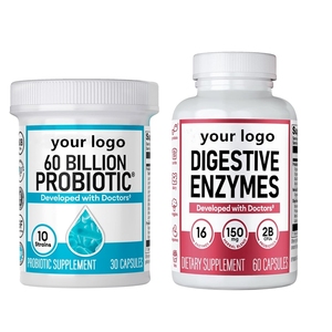 Bộ sức khỏe đường ruột cao cấp: 60 tỷ Men vi sinh (30 đếm) + enzyme tiêu hóa (60 đếm) cho sức khỏe tiêu hóa, ruột và miễn dịch. - Product Image 1