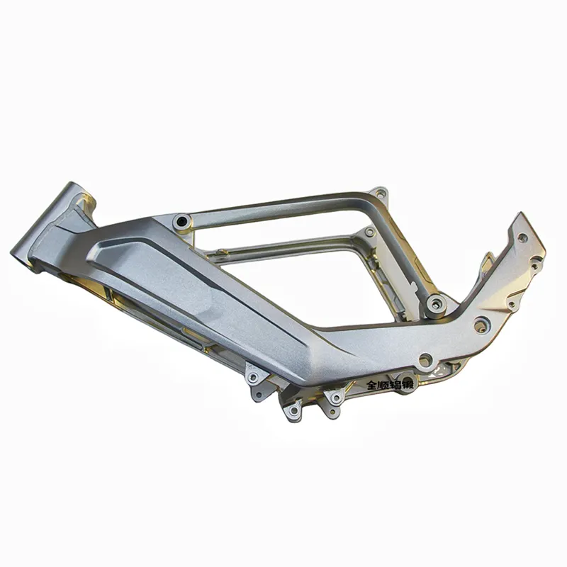 Processamento CNC personalizado de peças de alumínio para motocicletas com estrutura de chassi de motocicleta