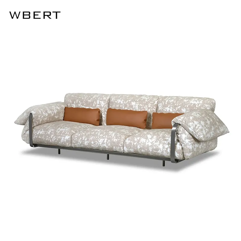 WBERT Ensemble de canapés modulaires de style moderne de haute qualité Meubles en tissu pour hôtel et villa Salon Design simple pour la maison