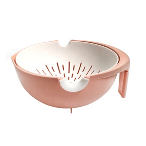 ESD Double Drain Kunststoff Sieb Korb Obst Gemüse Küche Wasch sieb