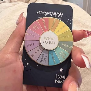 Cá Nhân Tùy Chỉnh Xoay <span class=keywords><strong>Spinner</strong></span> Quay Ve Áo Pin Huy Hiệu Kim Loại Xoay Lớn Màu Bánh Xe Quay Cứng Men Pin - Product Image 3