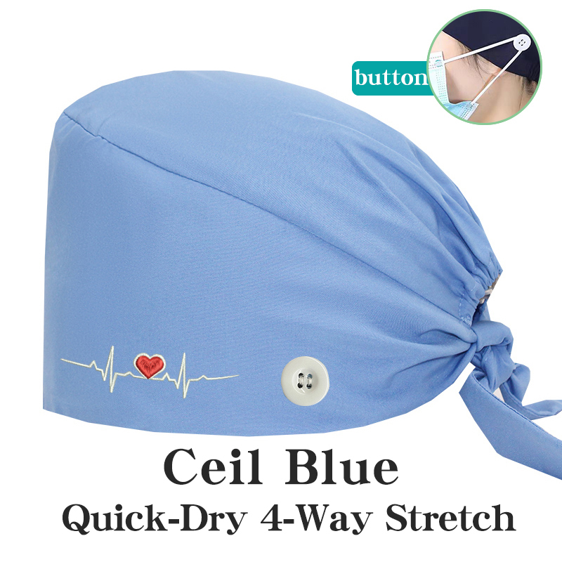 Ceil Blue with Buttons