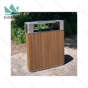 SD-38 127L Parkview Woden Sorting Design Trash <strong>Bin</strong> 3 Compartments Trash Can Wood Recycling <strong>Bin</strong> Containers Waste <strong>Bin</strong> 3 Portion - Product Image 6