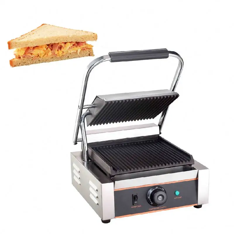 Fábrica de China vendedor Panini parrilla eléctrica y sandwichera tostadora Panini fabricación eléctrica