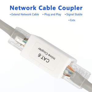 LAN UTP Adapter Keystone Jack nối 8P8C Cáp <span class=keywords><strong>Ethernet</strong></span> <span class=keywords><strong>Extender</strong></span> Inline Coupler RJ45 nữ để gói nữ PVC RJ11 50u - Product Image 4