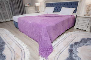 ผ้าคลุมเตียงผ้ากำมะหยี่หรูหรา-ผ้าฝ้าย100% นุ่มพิเศษหรูหราและเป็นมิตรกับสิ่งแวดล้อมพร้อมการรับรอง OEKO-TEX - Product Image 4