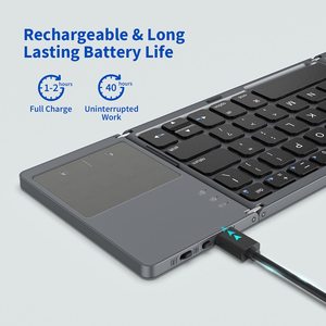 Telefono cellulare di alta qualità flessibile piccolo Mini Sem Fio Teclado pieghevole De Tablet tastiera con Touchpad per Android Ipad IOS