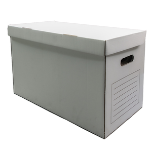 Cajas de cartón de papel corrugado para almacenamiento de archivos, con asas, para el hogar, con tapa, A4 - Product Image 4