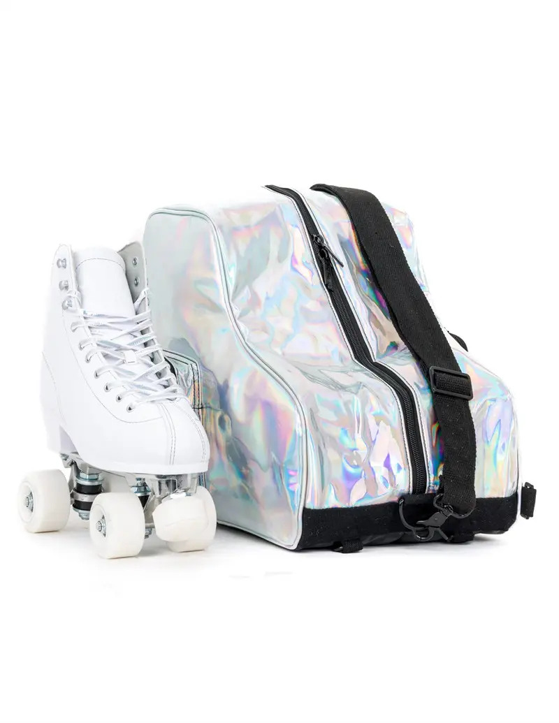Bolsa de patinaje de hielo transpirable para mujer, mochila con correa para el hombro ajustable para patinaje al aire libre, duradera, para almacenamiento de zapatos