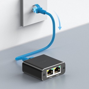 Distribuidor de red Gigabit 1 split 2 red RJ45 conector 1 split 2 Gigabit 1 entrada 2 salida distribuidor de red