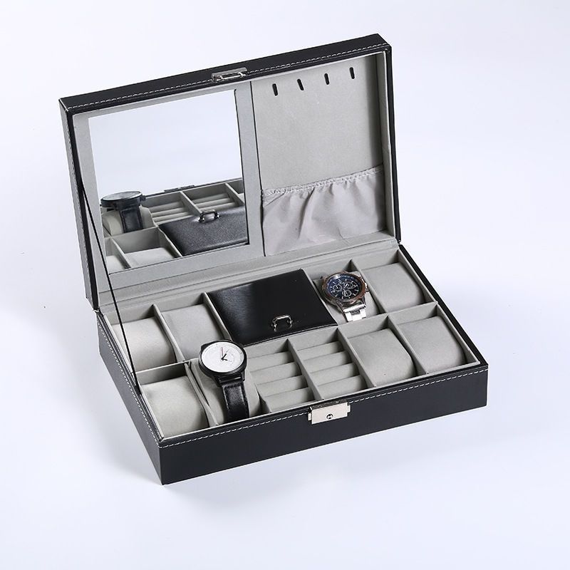 82-bit windowless watch box, gray - quality control