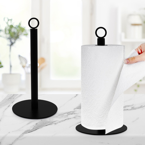 Bán buôn nhà bếp Interdesign giữ giấy vệ sinh bền cuộn giấy vệ sinh Dispenser Countertop đen kim loại giữ khăn giấy - Product Image 4