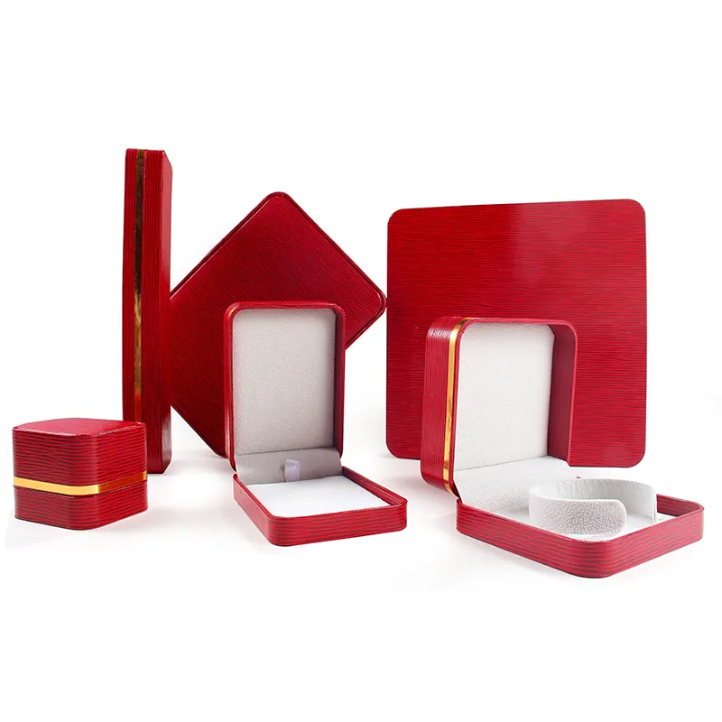 تصميم FSD أحمر بسعر الجملة صندوق تغليف مجوهرات مستدير صندوق تغليف مجوهرات