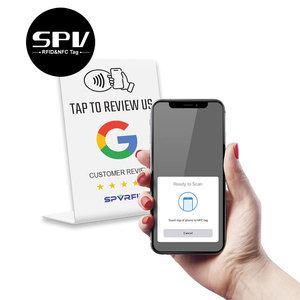 Programmable <strong>QR</strong> <strong>Code</strong> Printed RFID Business Display Card Ntag213 NFC Review Google Stand - Product Image 3