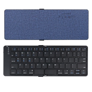 Teclado plegable dual ultra delgado Teclado dual Teclado de viaje de múltiples canales Bluetooth para iOS, Android, dispositivo Windows