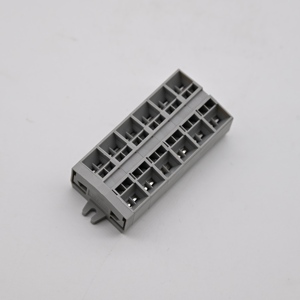 Bloque de terminales de cableado de entrada frontal de 2 conductores 28-12AWG PA66 Mini bloque de terminales de resorte con bridas de fijación - Product Image 1