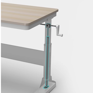 Design Library Boardroom Reading Table Small <strong>Computer</strong> Manual Height Adjustable Desk Wood Grain Stand Study Table for Home Office - Product Image 4